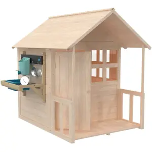 Houten speelhuisje voor kinderen van FSC®-hout met vloer - veranda - k... pas cher