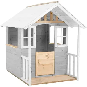 Maisonnette modulable PERCE-NEIGE en bois FSC® gris pas cher