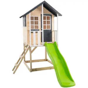 Maisonnette sur pilotis TP TOYS Jacinthes en bois FSC® avec toboggan 1... pas cher