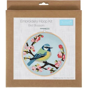Kit de Broderie "Bird Blossom" avec Cercle en Bois de 15cm   Trimits | Idéal pour Débutants et Passionnés(...) - 54 Bird Blossom