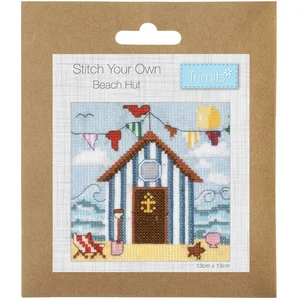Mini Kit Point de Croix Beach Hut 13 x 13 cm   Trimits(...) - pas cher