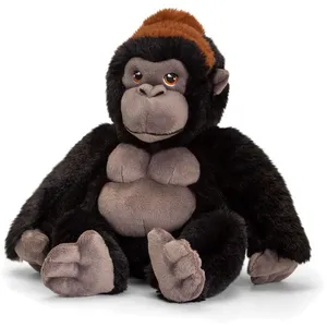 Keel Toys Knuffel Gorilla aap - zwart - pluche - knuffeldier - 20 cm pas cher