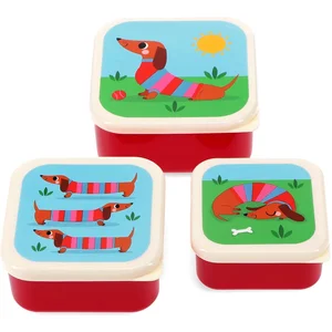 Snackdoosjes Sausage Dog/ Teckel van Rex London (3 stuks) pas cher