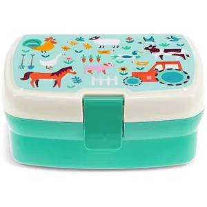Lunchbox met tray - farmyard - boerderijtuin - Rex London pas cher