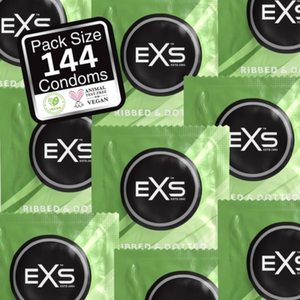EXS Condoms Préservatifs 3 en1 Ribbed/Dotted/Flared Boîte de 144