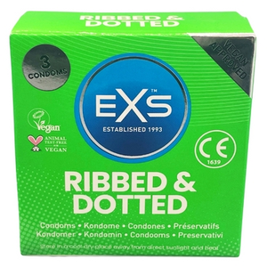 EXS Préservatifs texturés Ribbed & Dotted x3   pas cher