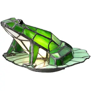 QUOIZEL Lampe de table Tiffany Lampes d'animaux 1XG9 h: 13.2 l: 22.8 b: 22 3000K pas cher