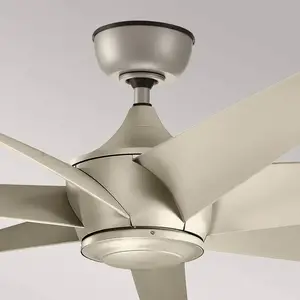 Kichler - Ventilateur de plafond Lehr ii Ø137cm en satin argenté antiq... pas cher