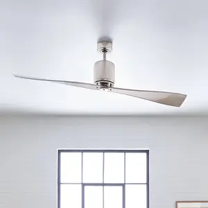 KICHLER Ventilateur de plafond Ferron Ø152 cm pour l'intérieur du nickel poli, le champagne clairement avec télécommande pas cher