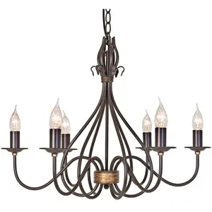 ELSTEAD Chandelier Windermere 6XE14 h: 48.5 ø: 64.5 pas cher