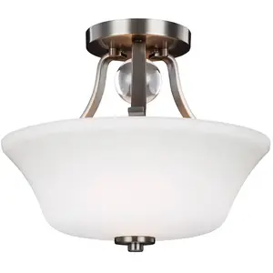 Comparateur de prix : Feiss LED Plafondlamp Evington | 2X E27 Max 60W | Dimbaar | Satin Nickel