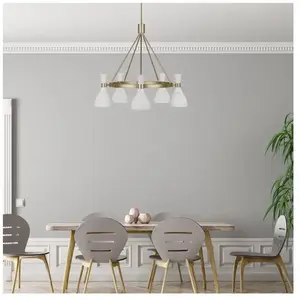ELSTEAD Chandelier Joan 5xe27 H: 69.9 Ø: 81.3 pas cher