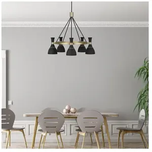 ELSTEAD Chandelier Joan 5xe27 h: 69.9 ø: 81.3 pas cher