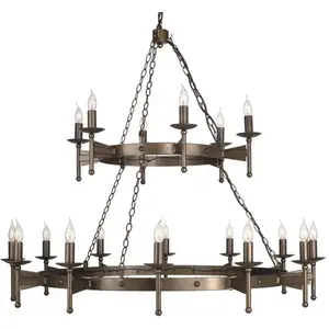 Elstead Lighting LED Kroonluchter | 18X E14 Max 60W | Dimbaar | Old Br... pas cher