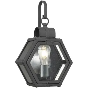 NATUR Elstead Quoizel Heath Applique murale d'extérieur Noir chiné IP4...Vendu pargalaxus