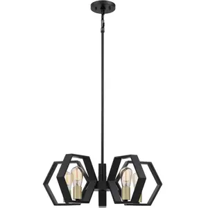 Elstead Quoizel Bismarck Plafonnier Terre Noir pas cher