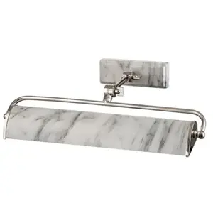 Lampe pour tableau winchfield 2xE14 40W acier nickel poli & effet marb... pas cher