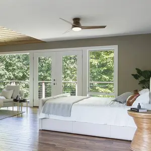 Elstead Lighting Eris ventilateur de plafond silencieux avec lumière L... pas cher