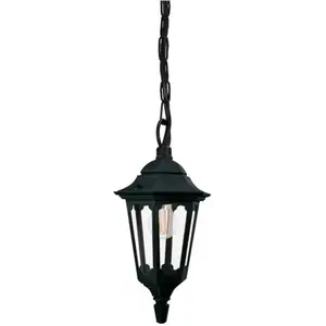 Comparateur de prix : Elstead Parish Mini Plafonnier suspendu extérieur, noir IP44