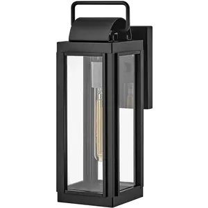 Comparateur de prix : HINKLEY Lampe murale Sag Harbor E27 40W IP44 Aluminium, verre transpar...