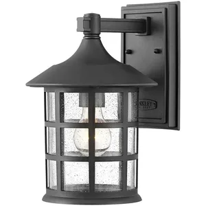 Comparateur de prix : HINKLEY Lampe murale Freeport E27 40W IP44 Matière composite résistant aux intempéries, verre transparent Structuré noir l: 23,2 cm b: 20,7 cm Ø20,7 cm