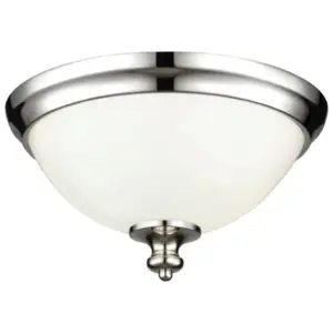 Feiss LED Plafondlamp Parkman | 2X E27 Max 60W | Dimbaar | Polished Nickel pas cher