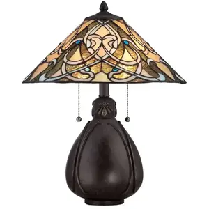 Comparateur de prix : QUOIZEL Lampe de table Inde 2XE27 h: 49.5 l: 40.6 b: 41