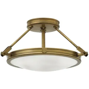 HINKLEY Plafonnier Collier, laiton et verre, 3 ampoules pas cher