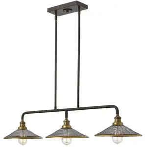 Hinkley LED Kroonluchter | 3X E27 Max 60W | Dimbaar | Buckeye Bronze and BrassVendu parbol