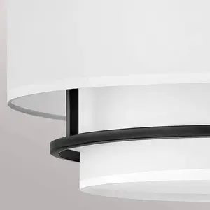 Comparateur de prix : ELSTEAD Plafonnier GRAHAM E14 4x40W acier noir, polycoton H:35,9cm L:58,4cm dimmable