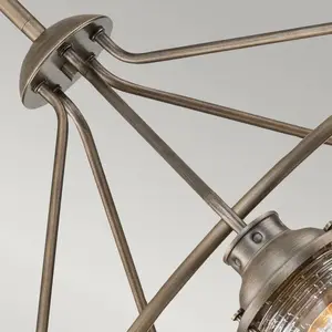 Kichler LED Kroonluchter | 5X E27 Max 60W | IP44 | Dimbaar | Burnished... pas cher