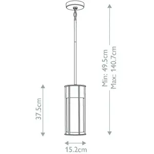 KICHLER Camillo suspension 1xE27 60W IP44 aluminium noir structuré, verre transparent avec bulles d'air h: 49,5-140,8cm Ø15,2cm dimmable, réglable en hauteur pas cher