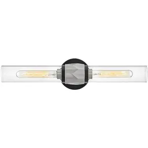 Hinkley LED Wandlamp Ellison | 2X E27 Max 40W | Black with Brushed Nic... pas cher