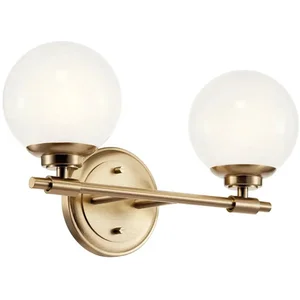 Kichler LED Wandlamp Benno | 2X E27 Max 3W | Champagne Bronze pas cher
