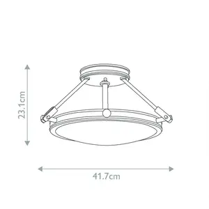 Hinkley LED Plafondlamp Collier | 3X E27 Max 40W | Black Oxide