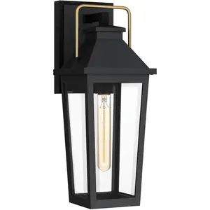 Quoizel LED Wand Buitenlamp Buckley | 1X E27 Max 40W | Matt Black & Br...