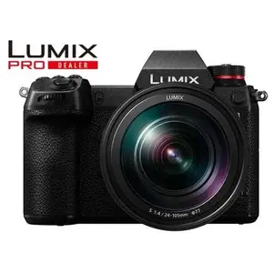 Appareil photo hybride Panasonic Lumix S1 + S 24-105mm f/4 Macro OIS noir pas cher
