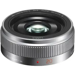 Panasonic pour hybride micro 4/3 objectif lumix g 20mm f/1.7 II silver pancake pas cher