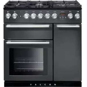 Piano de cuisson gaz FALCON NEXUS90 MIXT ARDOISE CHROME pas cher