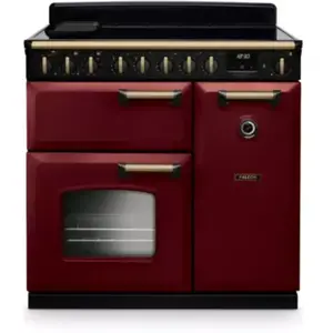 Piano de cuisson induction FALCON NGC TAB IND 90 CM BORDEAUX LAITON AN... pas cher