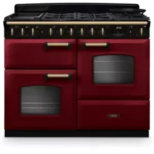 Piano de cuisson mixte FALCON NGC TAB MIX 110 CM BORDEAUX LAITON ANTIQ