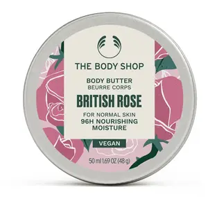 Body Shop, Lotion pour le corps, - Beurre corporel pour peau normale Rose britannique (beurre corporel) 50 ml (Beurre corporel, 50 ml) pas cher