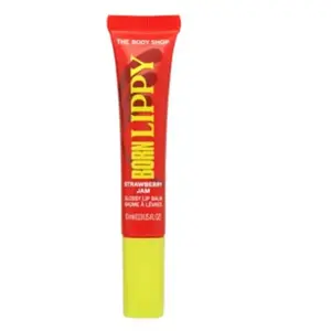 The Body Shop Born Lippy Strawberry Jam Glossy Lip Balm Lippenbalsem pas cher