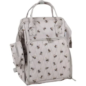 Sac à dos de voyage multi-rangements motif abeille - 30 x 24 x 43 cm Spécial couture, tricot, crochet,... - Hobby Gift(...) - Ecru pas cher