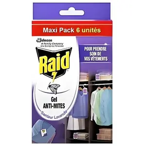 Raid Gel Anti-Mites, Senteur Lavande, Maxi Pack, Pack de 6Vendu parcdiscount