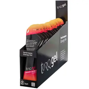 Torq Boîte De Gels énergétiques Rhubarbe Et Crème Anglaise 45g 15 Unités pas cher