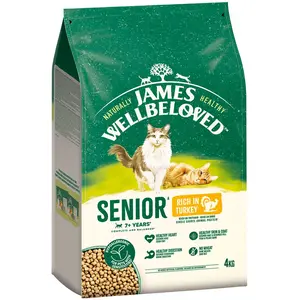 James Wellbeloved Senior Hypoallergenic dinde, riz pour chat - 4 kg pas cher