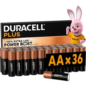 Duracell Plus AA - alkaline batterijen - 1,5V, LR6 - 36 stuks