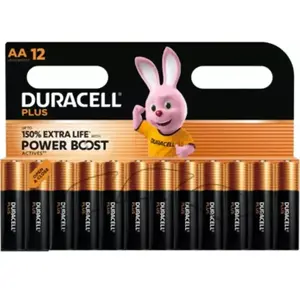 Duracell Plus Power Boost 12x LR6 (AA) (12 pcs, AA), Batteries + piles pas cher
