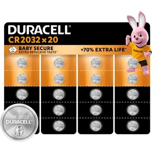 Duracell 2032 Lithium-knoopcelbatterijen - 3V, CR2032 - 20 stuks